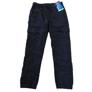 Wrangler Outdoor Youth Pants 12 Regular Jersey Lined Multi-Pocket UPF 50 Black